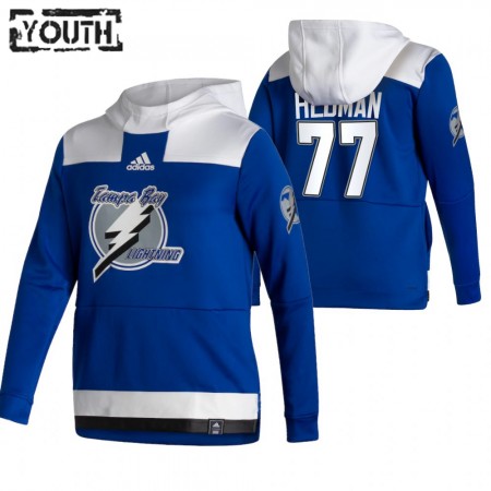 Lapsille NHL Tampa Bay Lightning Victor Hedman 77 2020-21 Reverse Retro Pullover Hooded Sweatshirt